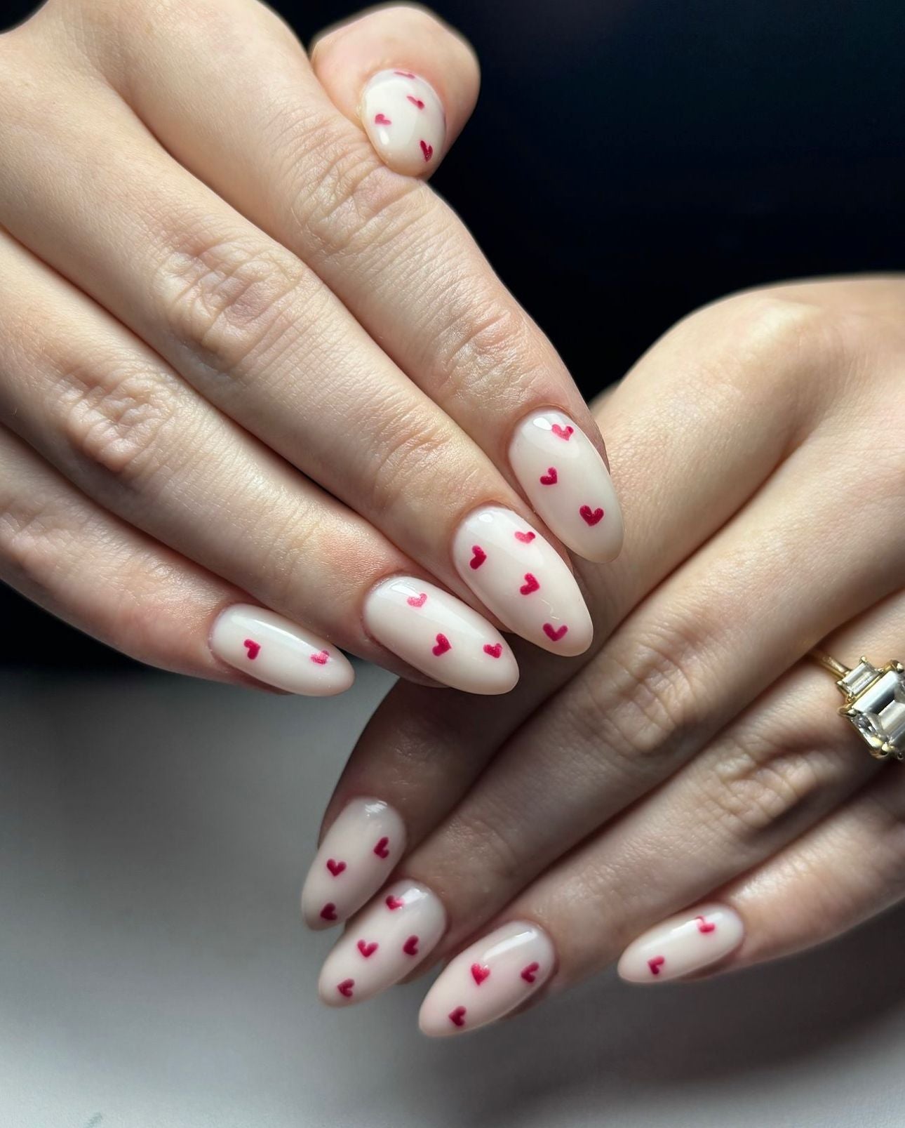 Romantic Heart Nails for Valentine's Day